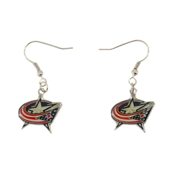 NHL _ Columbus Blue Jackets _ Combo Earrings + Necklace (Bluearnec) | women | - Picture 2 of 5